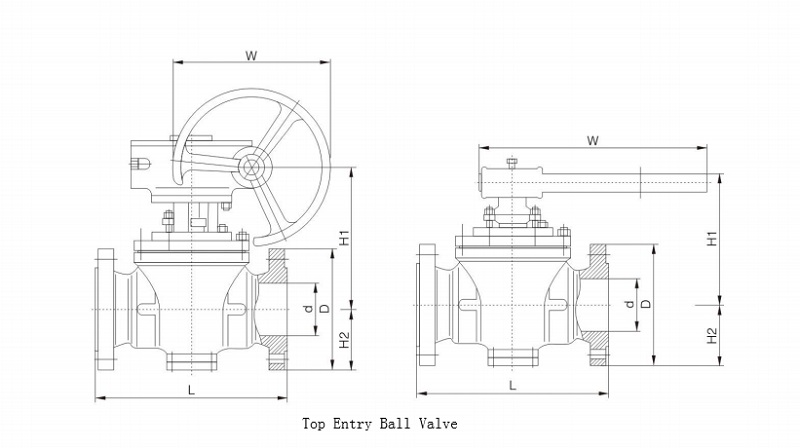 Structure of Top Entry Ball Valve