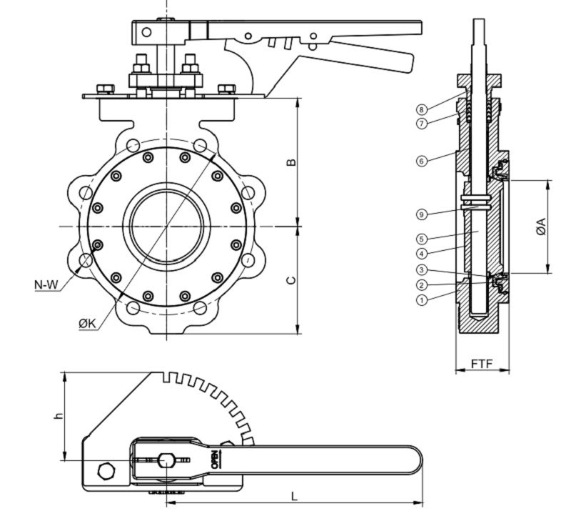 High Performance Butterfly Valve Double Offset