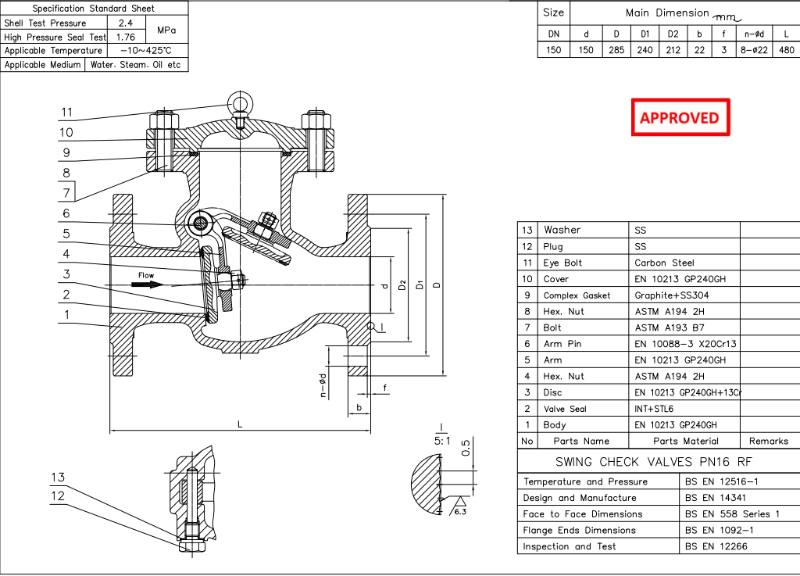swing check valve