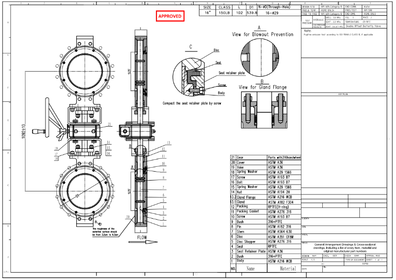 Double Offset Butterfly Valve 