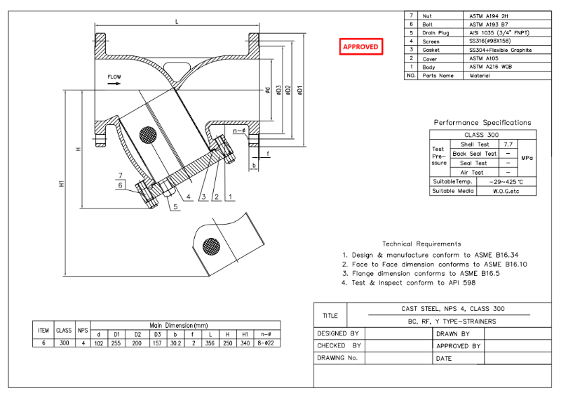 Y Type Strainer