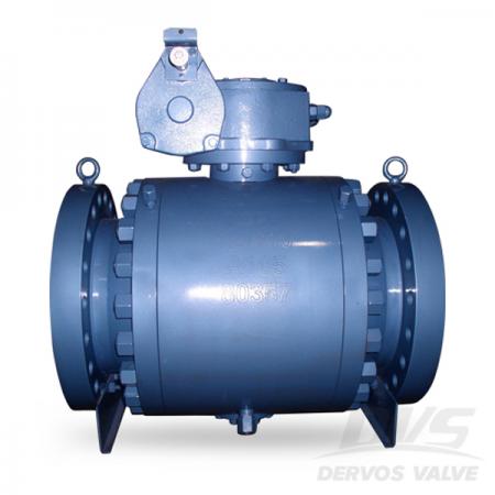 Trunnion Type Ball Valve Flanged Gearbox