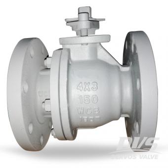 2 Piece Floating Ball Valve WCB 150LB 4Inch Reduced Bore