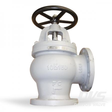 JIS F7308 Cast Iron Angle Globe Valve 10K 150A