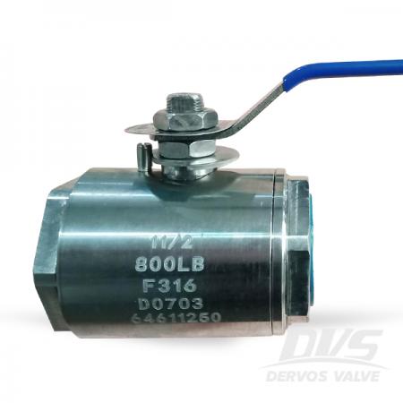 Stainless Steel 2 Pieces Type Ball Valve 1-1/2 Inch 800LB