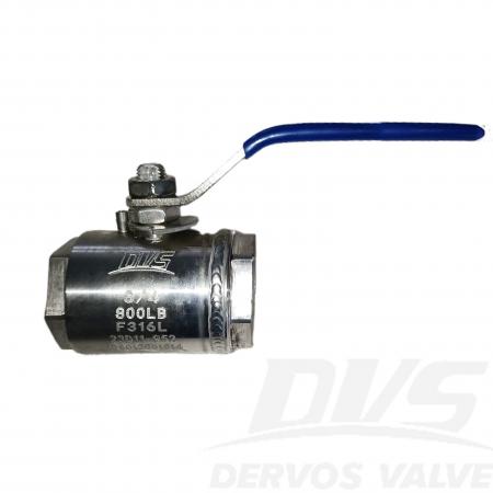 3/4” 800LB Floating Ball Valve F316L ASME B16.34 Lever OP.