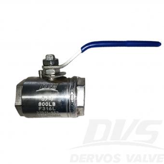 3/4” 800LB Floating Ball Valve F316L ASME B16.34 Lever OP.