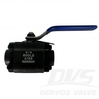 3/4 800LB Forged Steel Floating Ball Valve A105 FNPT LEVER OP.
