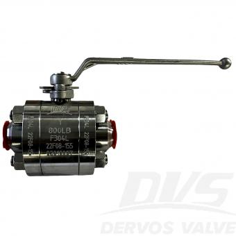 DN25 800LB Forged Steel Floating Ball Valve F316L ASME B16.34 BW