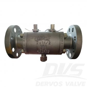 2 300LB Double Block And Bleed Valve LF2 RF ASME B16.34