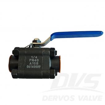 1/4 PN40 Forged Steel Floating Ball Valve A105 FNPT ASME B16.34