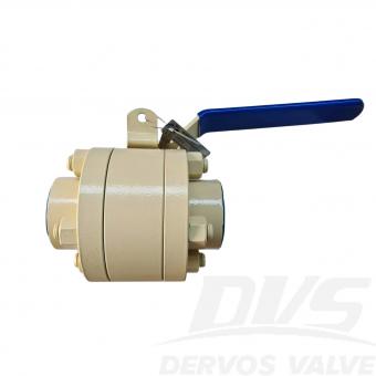 1 1500LB 3 PCS Forged Steel Floating Ball Valve LF2 API 6D