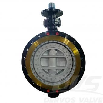 DN600 PN16 Triple Eccentric Butterfly Valve WCB EN593.