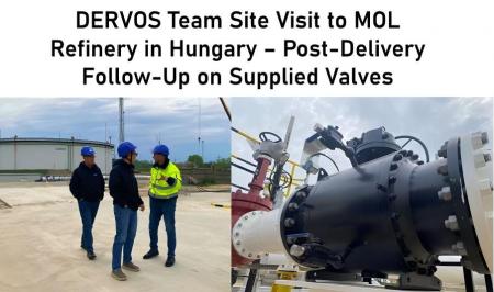 DERVOS Team Site Visit to MOL Refinery in Hungary – Post-Delivery Follow-Up on Supplied Valves
