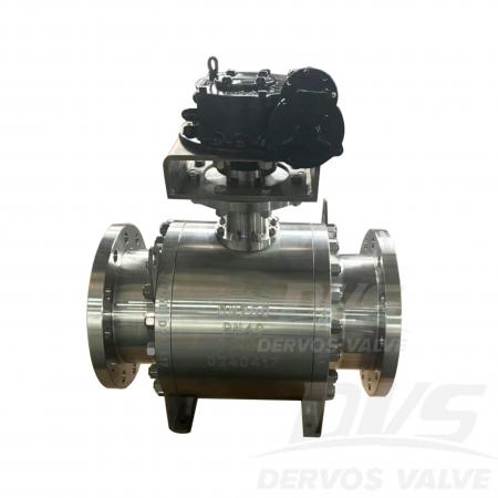 Forged Trunnion Ball Valve DN250 PN40 F346L Gear Operated
