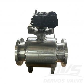 Forged Trunnion Ball Valve DN250 PN40 F346L Gear Operated