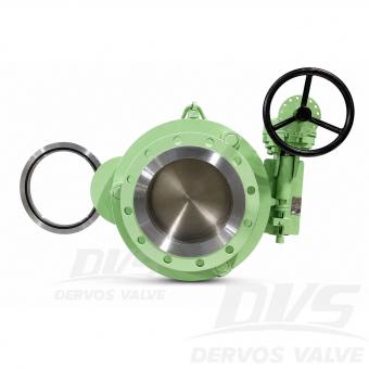 10 150LB Swing Type Line Blind Valve, RF, A105N, Gear Operated