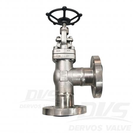 Angle Type Needle Globe Valve DN50 PN63 F304