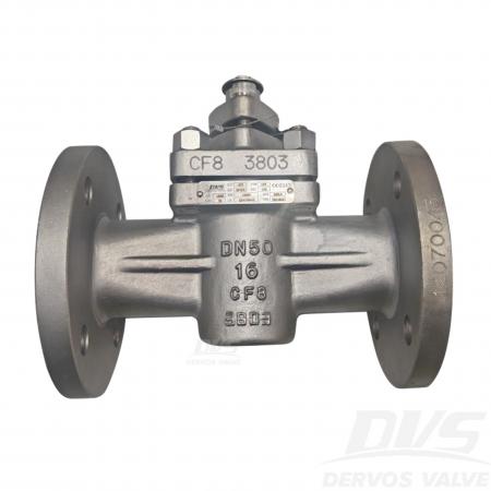 Sleeved Plug Valve DN50 PN16 CF8 Lever Operated