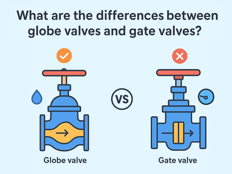 What are the differences between globe valves and gate valves?