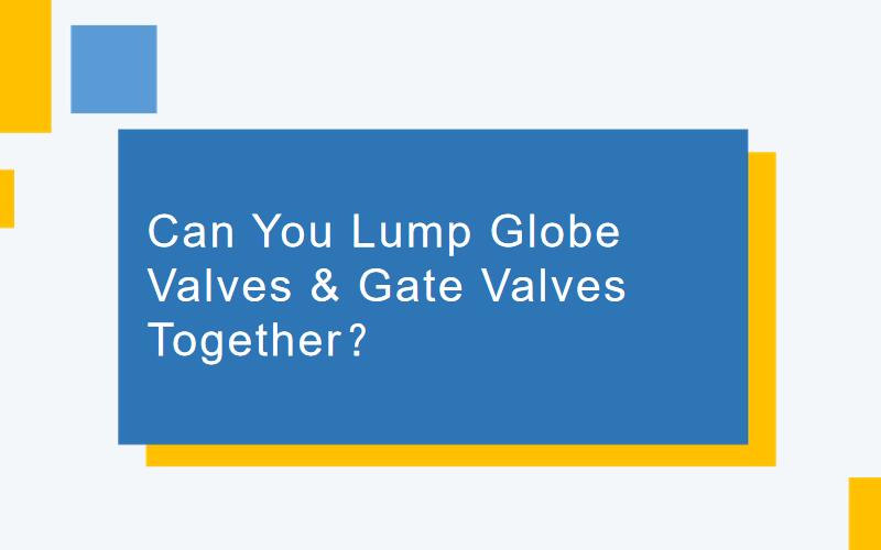 Can You Lump Globe Valves & Gate Valves Together?
