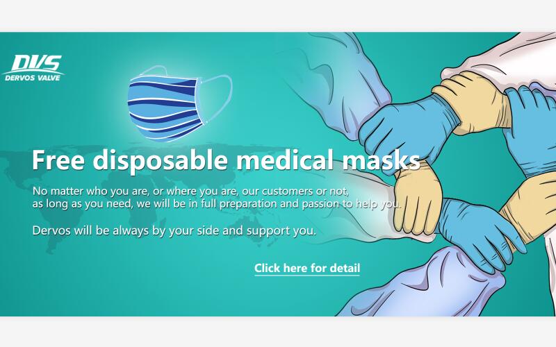 Dervos aid program to offer face mask for free, fighting against COVID-19