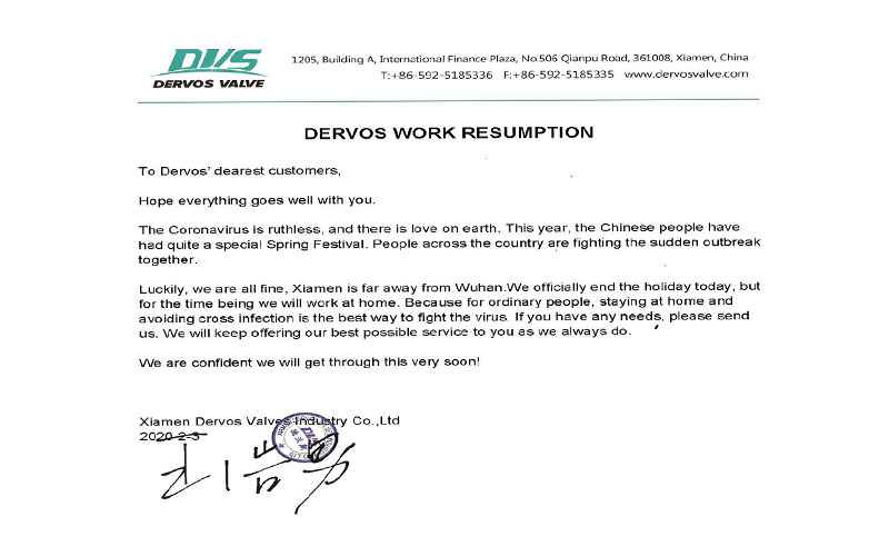 Dervos Officially Back to Work