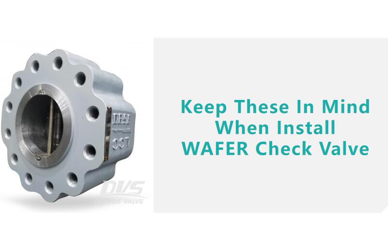 Keep These In Mind When Install WAFER Check Valve